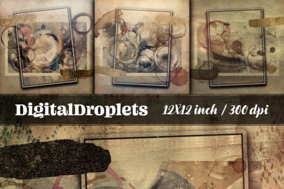 Coffee Stains Vol.26 | Collection: Textured Digital Papers