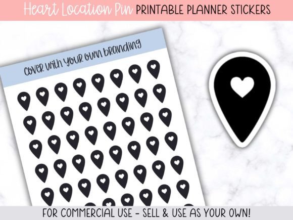 Heart Location Pin Planner Stickers: A Designer's Shortcut