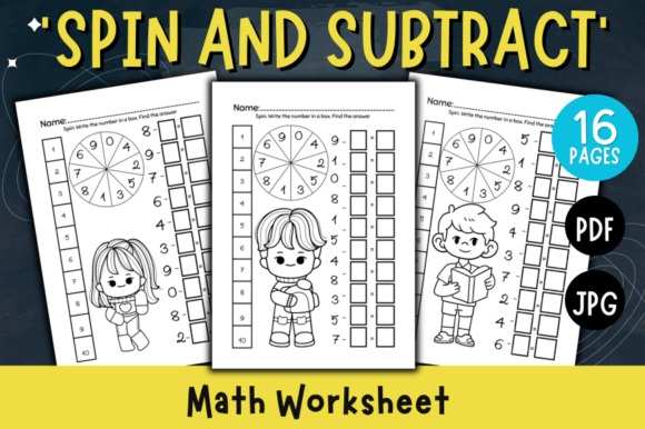 Math Worksheets Autism: Subtraction Page