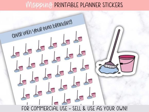 Mop & Bucket Planner Stickers: Streamlining Your Design Workflow