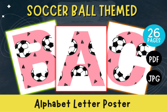 Soccer Ball Themed Alphabet Letter: A Dynamic Design Asset