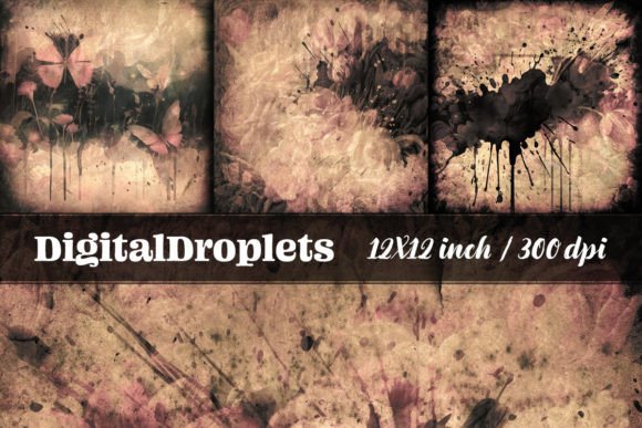 Spilled Flowers and Butterflies Vol.3: Artistic Paper Textures