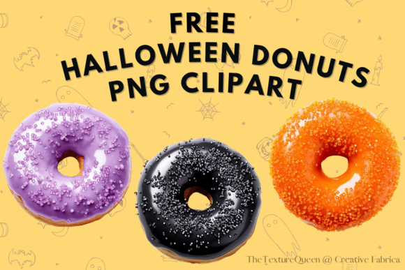 Spooky & Sweet: Halloween Donut Clipart for Designers