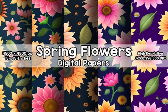 Spring Flowers Pattern Collection PART 4: Elevate Your Creative Projects